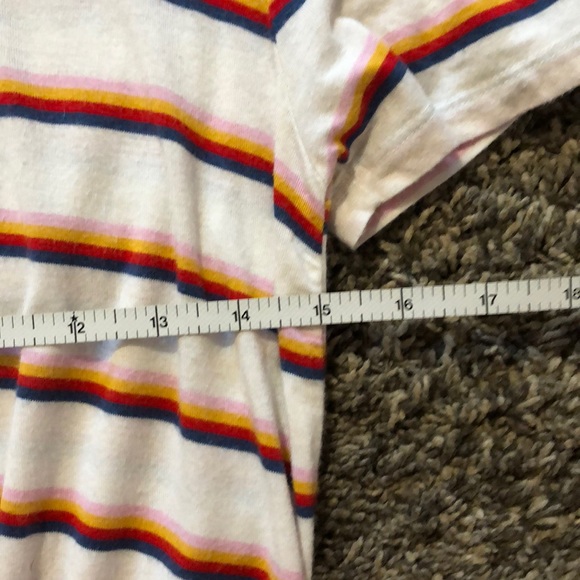 white, red, light pink, yellow and navy blue shirt - Picture 3 of 4